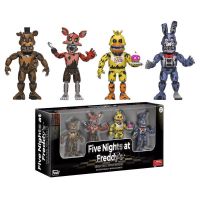 4ชิ้นเซ็ต FNAF ที่ Five Nights การรักษาความปลอดภัยละเมิดแอ็คชั่นบอน Foxy ของเล่น5 Fazbear หมีตุ๊กตารุ่นของขวัญวันเกิดเด็กของเล่น