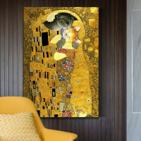 กุสตาฟ Klimt The Klimt The Klimt ภาพวาดศิลปะความคิดสร้างสรรค์คู่รักแมวพิมพ์โปสเตอร์จูบผ้าใบวาดภาพภาพศิลปะบนผนังนามธรรมการตกแต่งบ้าน1ชิ้นภายในไม้กรอบหรือไร้กรอบ (หรืออะลูมินัมอัลลอยสีดำกรอบ)