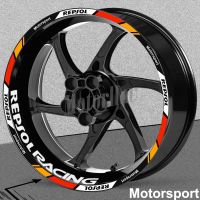 For HONDA Repsol CBR CBR650rr Reflective Motorcycle Wheel Sticker Rim Stripe Decal 17 quot; Hub Tape Accessories Waterproof 2023