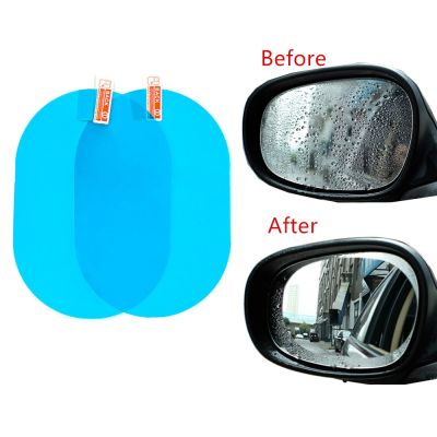 2pcs Car Side Rearview Mirror Waterproof Anti-Fog Film Side Window Glass Film Can Protect Your Vision Driving On Rainy Days