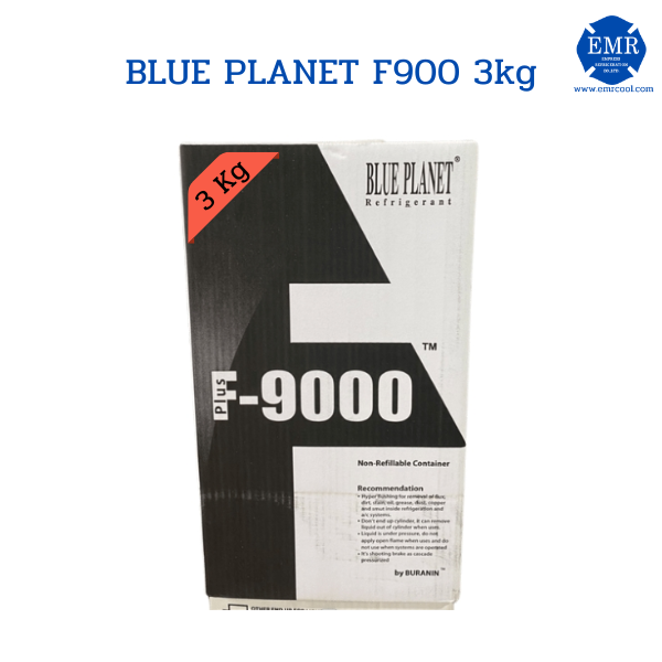 BLUE PLANET (บลู แพลนเน็ต) น้ำยาล้างระบบแอร์ ระบบปรับอากาศ F9000 Plus (3 kg/ถัง)