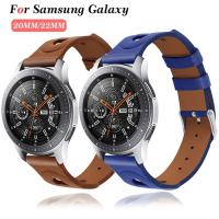 【ใหม่】สายหนังสำหรับ Samsung Galaxy Watch 4 Classic/active 2/3/42Mm/46Mm 20Mm 22Mm สร้อยข้อมือ Huawei Gt/ 2/3 Pro Galaxy Watch 4สาย