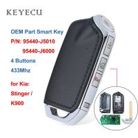 Keyecu ที่ห้อยกุญแจรถศิลปะ OEM สำหรับ Kia K900 Stinger 2018 2019 2020 2021 433Mhz 95440-J6000 95440-J5010 TQ8-FOB-4F17