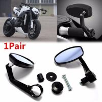 1 Pair Universal Motorcycle Handle Bar End Rearview Side Mirrors Replacement Accessories