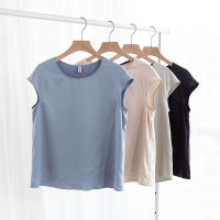 【YY】Summer Women T Shirt Short Sleeve Satin Tee Easy-Match S-2XL M30454