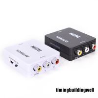 【คุณภาพสูง】twth hdmi to rca av/cvbs อะแดปเตอร์แปลงวิดีโอ hd 1080 p mini hdmi 2av