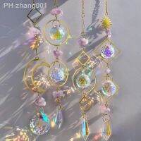 Car Hanging Drop Crystal Moon Catcher Pendants Wind Chimes Rainbow Prism Dream Catcher Chaser Home Garden Decors Gifts