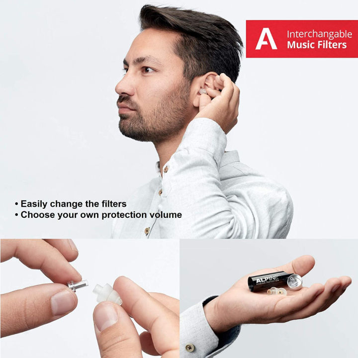 alpine-hearing-protection-alpine-musicsafe-high-fidelity-music-ear-plugs-for-concert-amp-noise-reduction-professional-musicians-hearing-protection-2-inter-changeable-filter-sets-hypoallergenic-reusabl