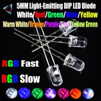 50Pcs 12Colors 5MM LED Diode Kit 3V Set Warm White Green Red Blue Yellow Orange Purple UV Pink RGB FAST SLOW infrared IR Electrical Circuitry Parts