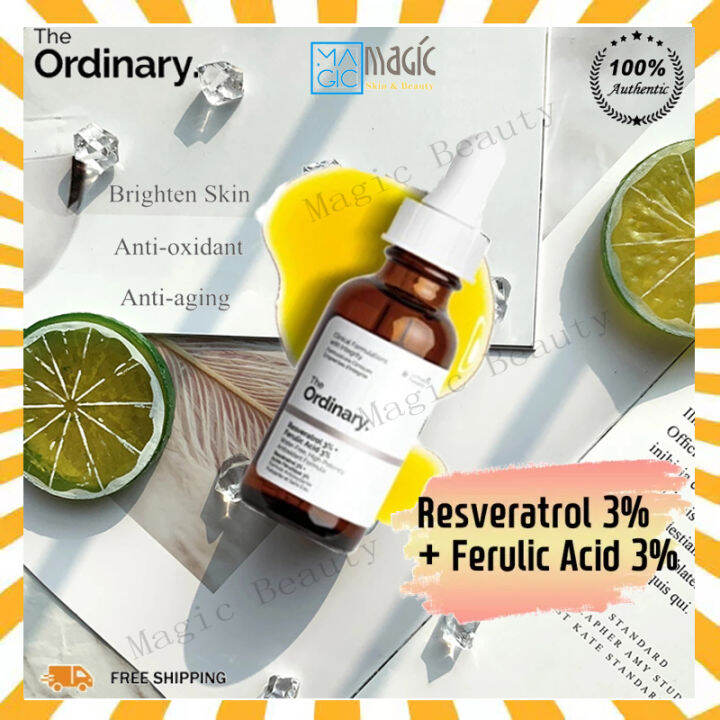The Ordinary Resveratrol 3 Ferulic Acid 3 SerumAntioxidation Promote Collagen Repair Skin