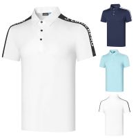 J.linderberg New Summer Golf Clothes Mens Short-Sleeved Breathable Quick-Drying Outdoor Sports Loose Stretch T-shirt Jersey