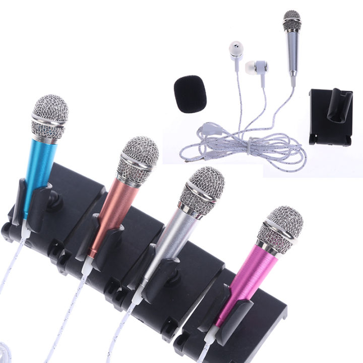 uni-hot-sale-3-5mm-stereo-studio-mic-ktv-karaoke-mini-microphone-with-earphones-stand-mount