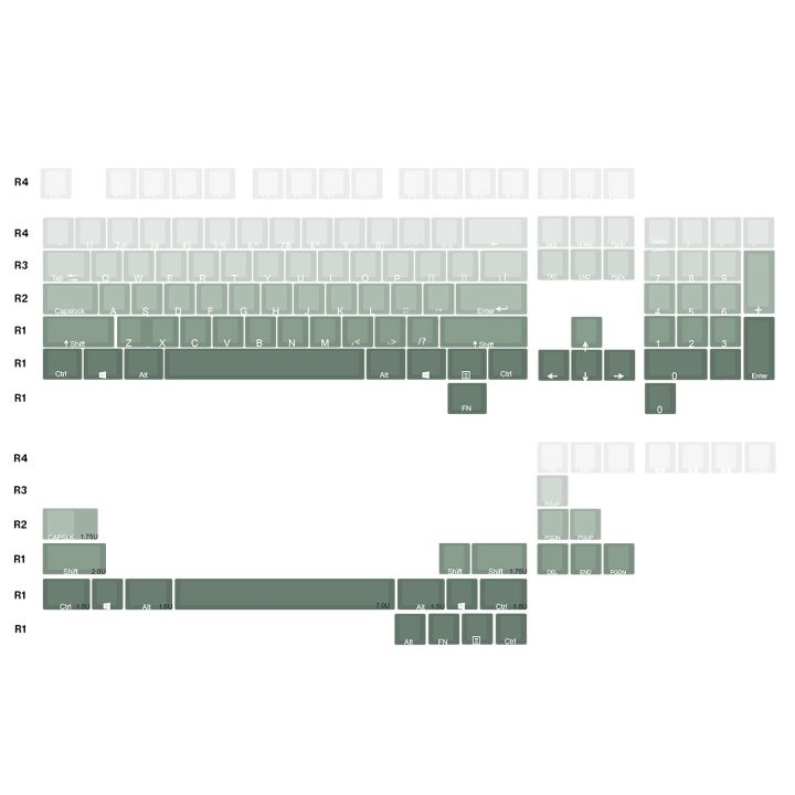 sea-grass-green-gradient-keycap-dip-dye-doubleshots-pbt-for-keyboard-87-tkl-104-ansi-xd64-bm60-xd68-cstc75-bm87-bm65-cstc75-vn96-basic-keyboards