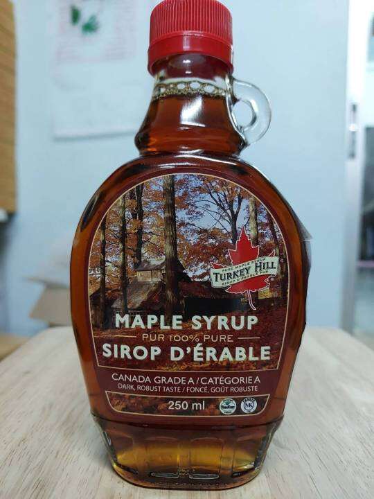 maple-syrup-sirop-derableไซรัป-น้ำเชื่อม-ลีโอเน-แอมเบอร์-ซูการ์ซีน-ตราเทอคีฮิลล์-ขนาด-250-มล