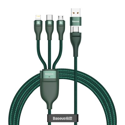 Baseus PD 100W USB C Cable For iPhone 12 Pro 3 in 1 Micro USB Data Wire QC Type C Fast Charging For Xiaomi Samsung Chagrer Cable