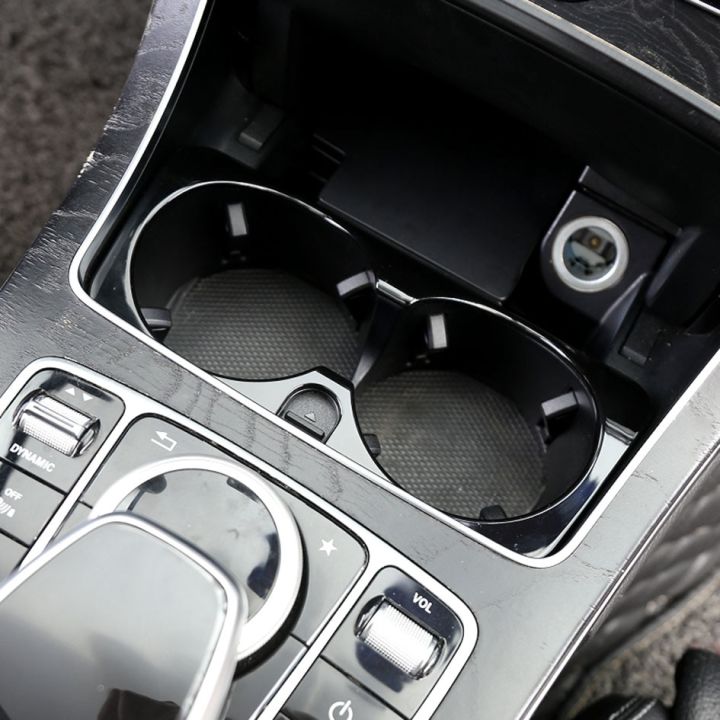 แต่งรถตัวยึดถ้วยน้ำกรอบสติ๊กเกอร์ครอบขอบสำหรับ-mercedes-benz-glc-c-c-e-class-w213-w205-x253อุปกรณ์ตกแต่งรถยนต์ภายใน