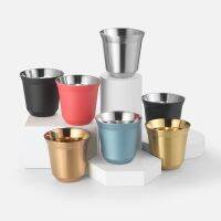 ผนังสองสแตนเลส86มิลลิลิตรเอสเพรสโซ่ถ้วยฉนวนกันความร้อน Nespresso Pixie ถ้วยกาแฟแคปซูลรูปร่างน่ารักถ้วยเทอร์โมแก้วกาแฟ