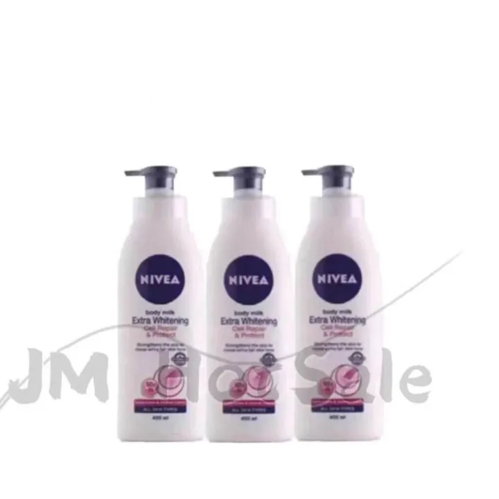 3bottle Nivea Extra Whitening Cell Repair And Protect Lotion 400ml