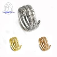 Finejewelthai-แหวนเงิน-แหวนงู-แหวนเกลี้ยง-เงินแท้-R138400