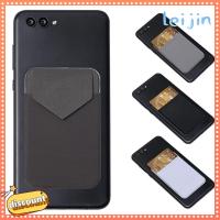 LEIJIN กระเป๋าหนังแฟชั่นยืดหยุ่นได้แบบติดกาวสำหรับโทรศัพท์มือถือเคสกระเป๋าสตางค์กระเป๋าใส่นามบัตรโทรศัพท์