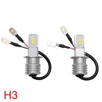 [ANYA Auto Parts] BHFBNI หลอดไฟ Led H3 80W CSP ไฟหน้ารถ3570หลอดไฟรถยนต์ไฟตัดหมอก12 24V 8000K 6000K 3000K สีดำ