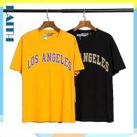 พร้อมส่ง เสื้อยืดแขนสั้น ผ้าฝ้าย ทรงหลวม พิมพ์ลาย Los Angeles สไตล์ฮิปฮอป พลัสไซซ์ แฟชั่นฤดูร้อน สําหรับผู้ชาย และผู้หญิง u