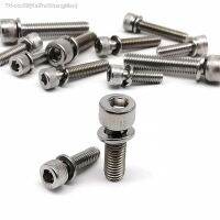 M2 to M10 DIN912 304 A2 Stainless Steel Allen Hexagon Hex Socket Cap Head SEM Screw Bolt With Spring Washer Split Elastic Gasket