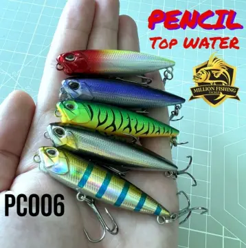 Snake Head Pencil 10cm/15.6g Top Water Fishing Bait Minnow Lure 3D