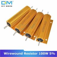 ஐ 0.5R 1R 2R 4R 6R 8R 10R 20R 100W 5 5 -5 Aluminum Shell Housed Case Power Wirewound Resistor 0.5/1/2/4/6/8/10/20/50/100 Ohm