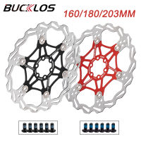 Bucklos MTB ดิสก์เบรกลอยใบพัด6สายฟ้าจักรยานเบรกใบพัด160180203มิลลิเมตรภูเขาจักรยานถนน BMX ขี่จักรยานชิ้นส่วน