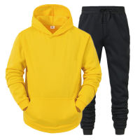 Mens Hoodie Suit Men Sports Wear Tracksuits Autumn Winter Men Two Pieces Sets Oversized Hooded Streetwear Outfits