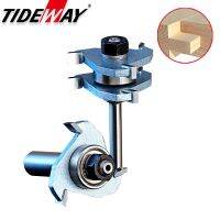 Tideway 1/2－Shank เครื่องมืองานไม้เกรดอุตสาหกรรม 3 ฟันเราเตอร์รูปตัว T Bits Tenon เครื่องตัดไม้ข้อต่อ Bits สําหรับไม้