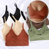 บราเลตต์โยคะฟิตเนสเปิดหลังเซ็กซี่สำหรับ Bra Olahraga Seamless เสื้อกั๊กสวมวิ่ง B1205