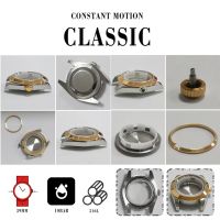 ❁♠ 39mm koperta zegarka ze stali nierdzewnej bliski złoty szafirowe lustro zegarek akcesoria nadaje się do 2836 8215 Mingzhu 2813 3804 ruch