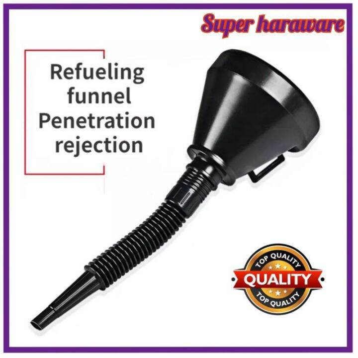 165mm PVC FUNNEL WITH FLEXIBLE HOSE AND SPOUT PETRO OIL FLUID WATER