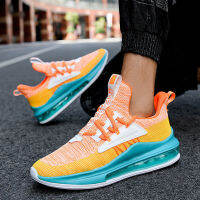 2022 summer new thick soles full palm  cushion mesh breathable running shoes casual sneakers running basketball tide shoes men