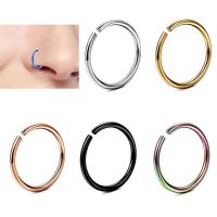 2 Pcs/lot Hip Hop Surgical stainless Steel Small Round Nose Ring Body Clip Hoop for Women Men Cartilage Piercing Punk Jewelry Body jewellery