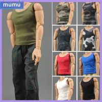 MUMU ของใหม่ สำหรับตุ๊กตาแอ็คชั่น12" เสื้อผ้าเดินป่าชาย เสื้อผ้า1/6ขนาดเล็ก เสื้อยืดลำลองทหาร อุปกรณ์เสริมหุ่นทหาร ตุ๊กตากีฬาด้านล่าง