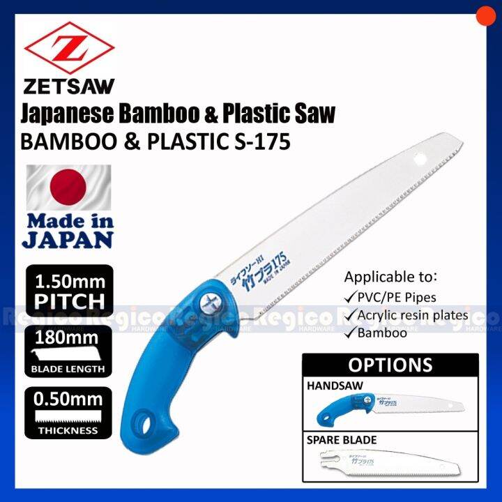 COD ZETSAW Japanese Hand Saw for Bamboo and Plastic S175 Regico