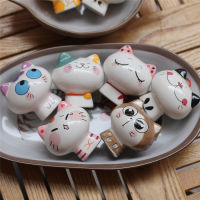 Spot parcel post Le Meow 3 Cartoon Creative Cat Ceramic Ornaments Q Cutie Cute Facial Expression Bag Cat Decoration Gift 18003