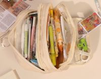 School Stationery Storage Students Pencil Organizer Stationery Holder Bag Cute Pencil Case Large Capacity Pencil Bag