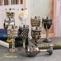 Gothic Resin Stainless Steel Dragon Skull Goblet Unicorn Claw Wine Glass Cocktail Glasses Whiskey Cup Bar Mug Game Of Throne