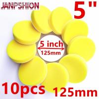 ◘  10PC 125mm Gross Polishing Buffing Pads5 quot; yellow flat sponge Car Polisher Clean waxing Auto paint maintenance care