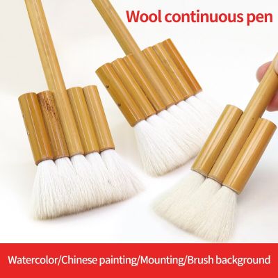 1/3Pcs Goat Hair Bamboo Rod Row Pen Brush High Quality Watercolor Artist Painting Bursh Art Supplies