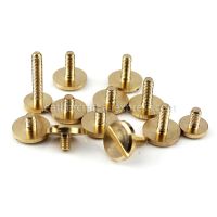 10pcs Solid Brass M3 Slotted Screws Flat Head Only Bolts Without Nuts Leather Craft Belt Wallet Fasteners 8mm/10mm Cap More Size Screw Nut Drivers