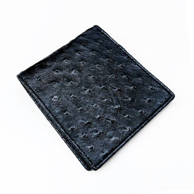 Ostrich Bifold Wallet Black Color กระเป๋าหนังนกกระจอกเทศสีดำ เป็นกระเป๋าหนัง Exotic ที่สำหรับทั้งชายและหญิง