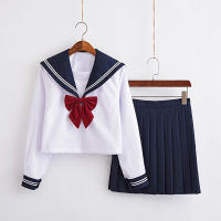 ชุดกะลาสีขาวญี่ปุ่นแบบพื้นฐานสองชุดกะลาสีสาวหวานและอ่อนนุ่มออร์โธดอกซ์ JK ชุดเครื่องแบบสไตล์วิทยาลัย ~