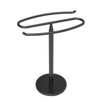 ◊ Bath Towel Stand Table Freestanding with Round Base Towel Bar for Kitchen