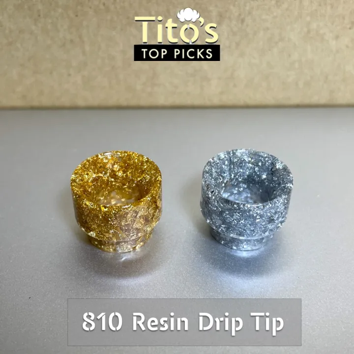 810 Drip Tip Gold or Silver Funneled Design for RDAs RTAs Zeus Lazada PH