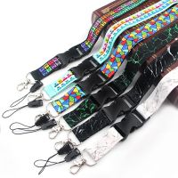 BH1146 Blinghero Chemistry Lanyard with Buckle Keys Phone Holder Neck Strap With Key ID Card DIY Marble Lanyards Hang Rope Phone Charms